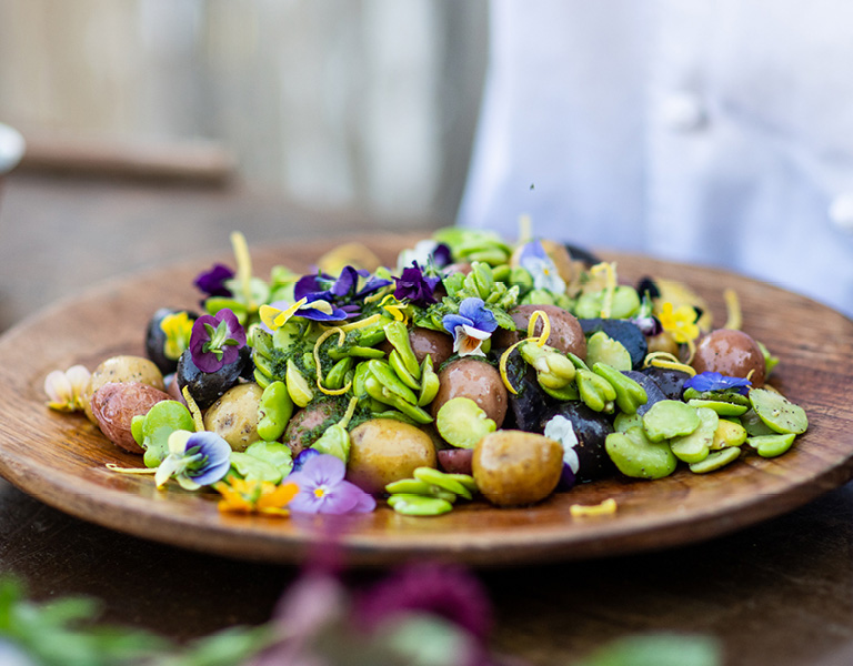 Potatoes with Fava Beans