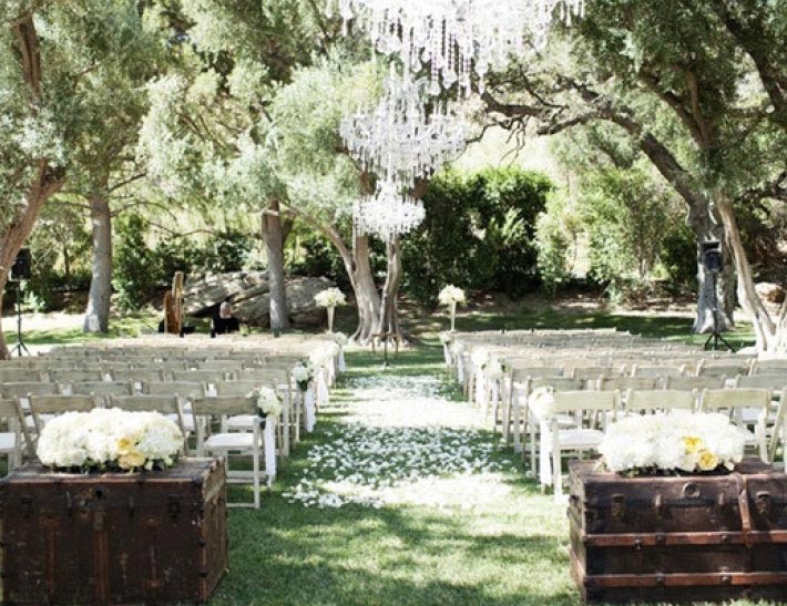 Outdoor private event space at the Hummingbird Nest Ranch in Santa Susana, CA