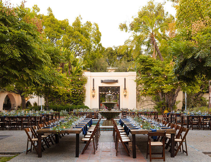 Outdoor private event space at the Los Angeles River Center & Gardens