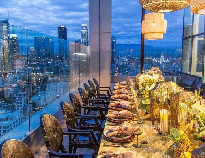 Private event space at South Park Center City View Penthouse in Los Angeles, CA